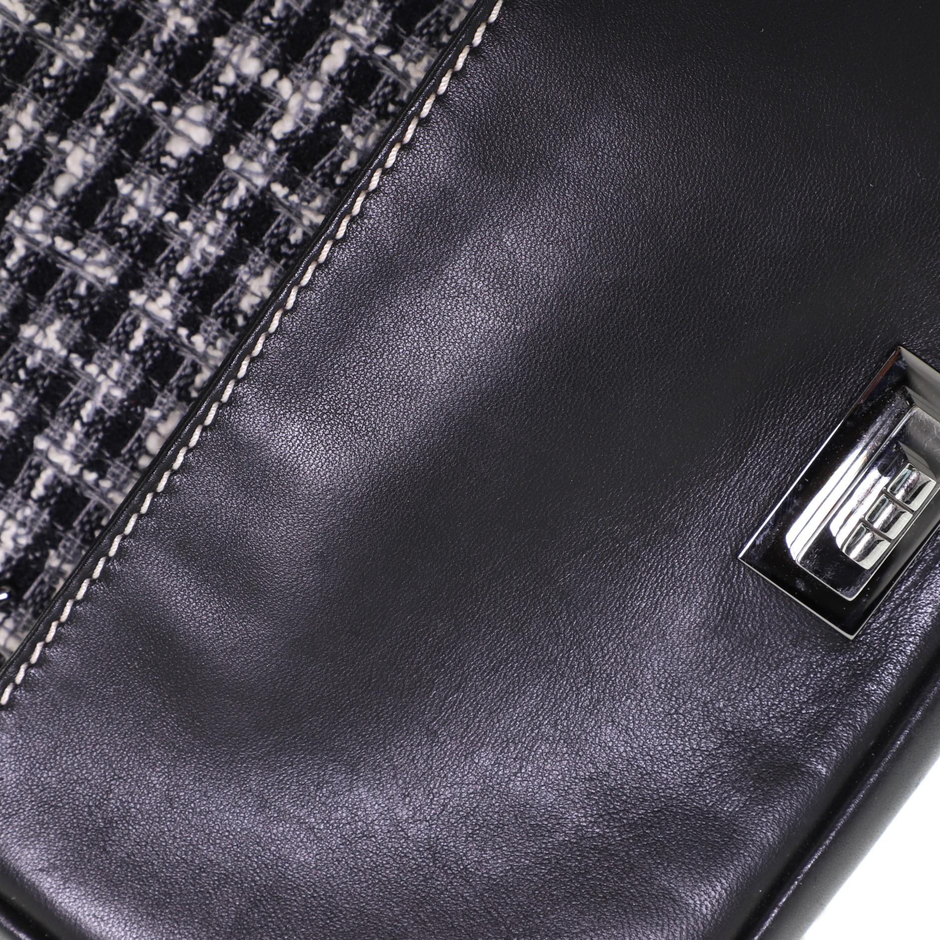 Chanel Vintage Brick Reissue Flap Bag Tweed and Leather Medium 2