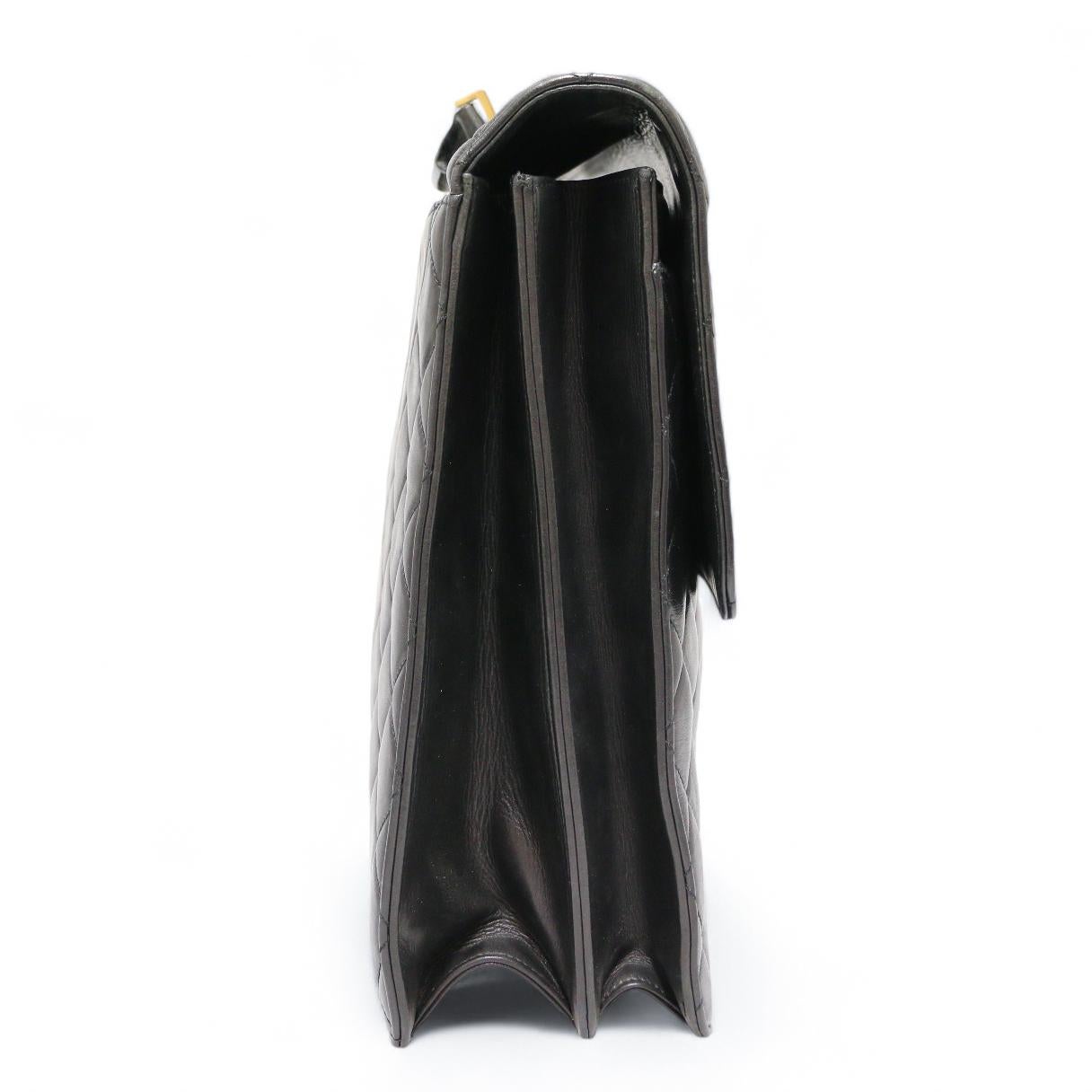 Chanel vintage Aktentasche (Schwarz) im Angebot