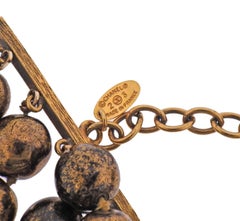 Chanel Vintage Bronze Bead Choker Necklace