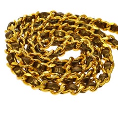 Chanel Vintage Brown Metallic Leather Micro Mini Shoulder Flap Bag in Box