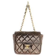 CHANEL Jersey Quilted Micro Mini Flap Red 1151711