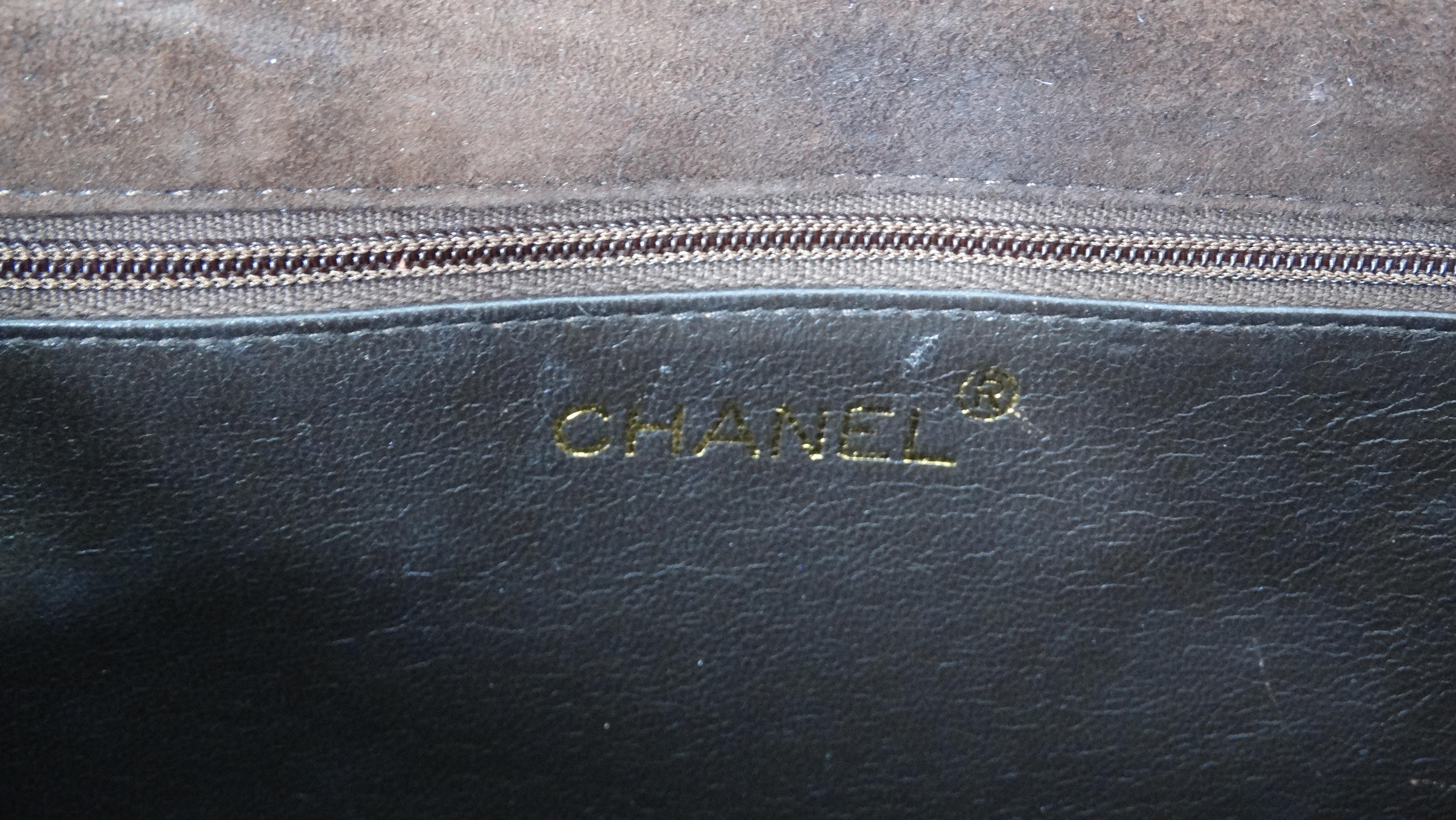 Chanel Vintage Braune Wildleder-Klappentasche 9