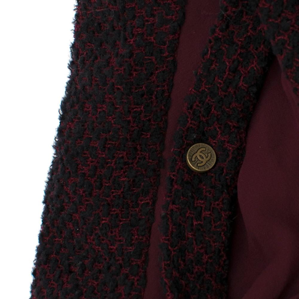 Chanel Vintage Burgundy Tweed Suit - Size US 4 For Sale 3