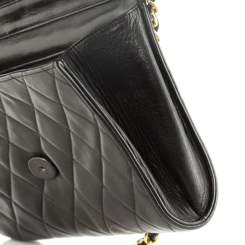 Chanel Vintage Button Envelope Shoulder Bag Quilted Leather Mini 3