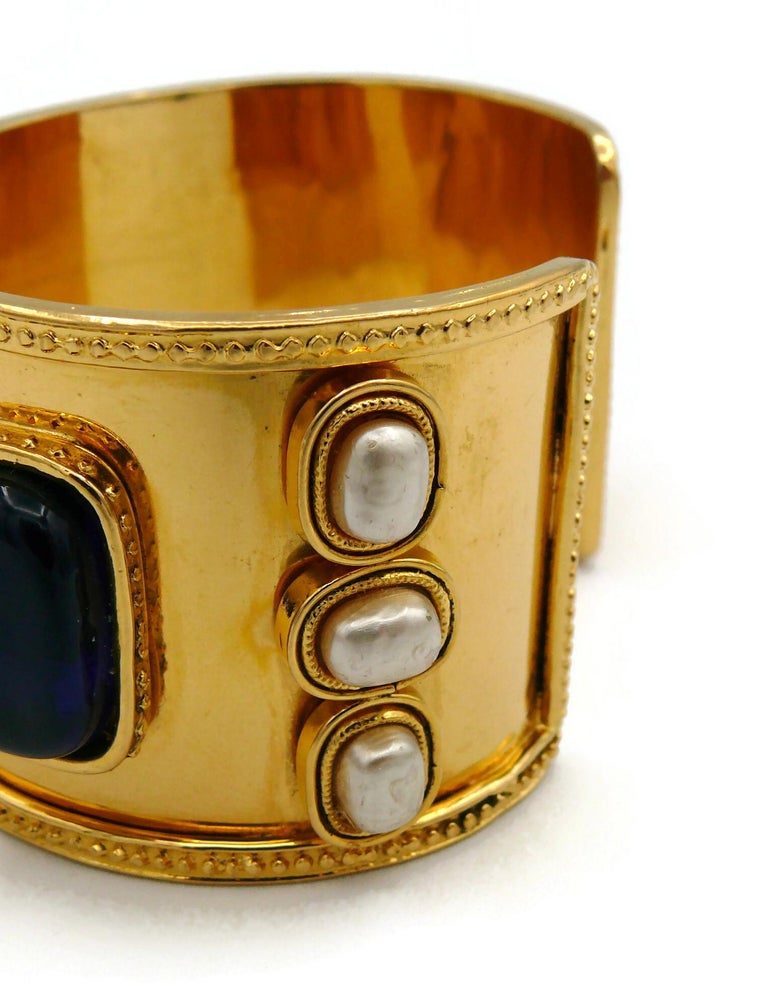 CHANEL Vintage Byzantine Inspired Gripoix Cuff Bracelet, 1990 For Sale ...