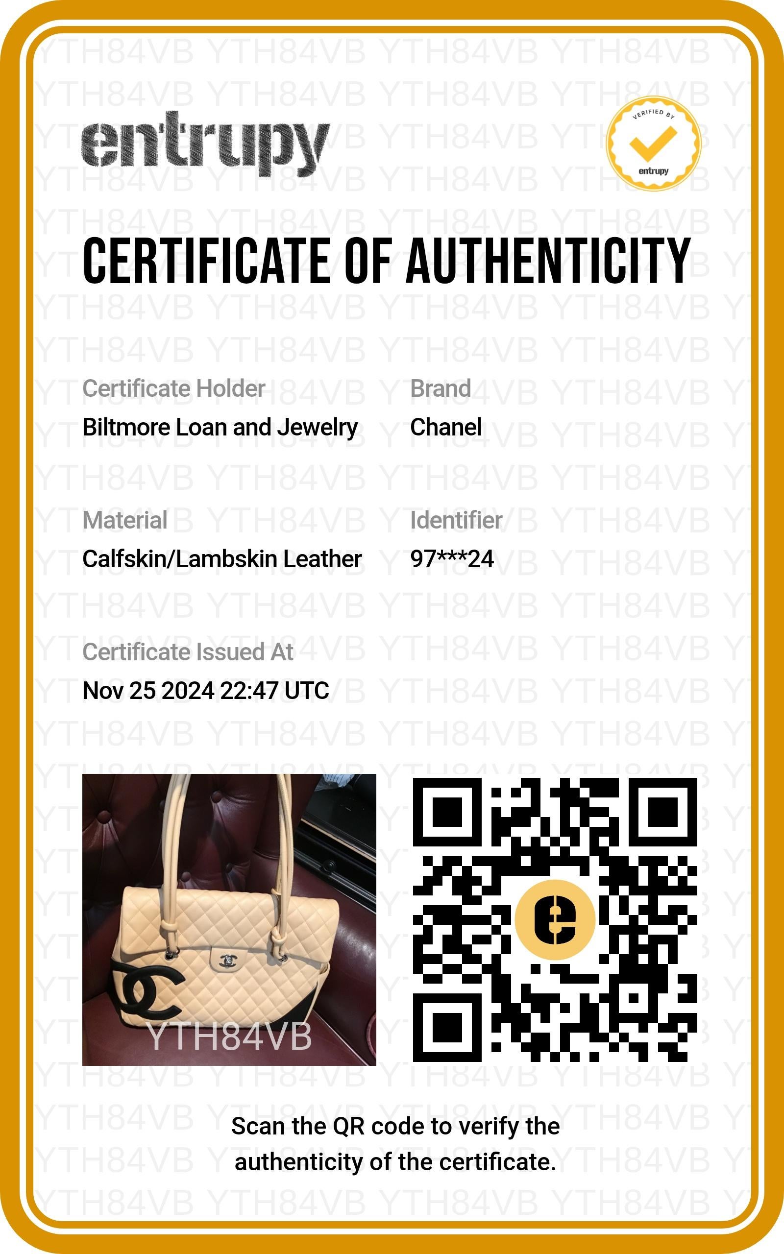 Chanel Vintage Calfskin Quilted Large Cambon Ligne Flap Beige 5