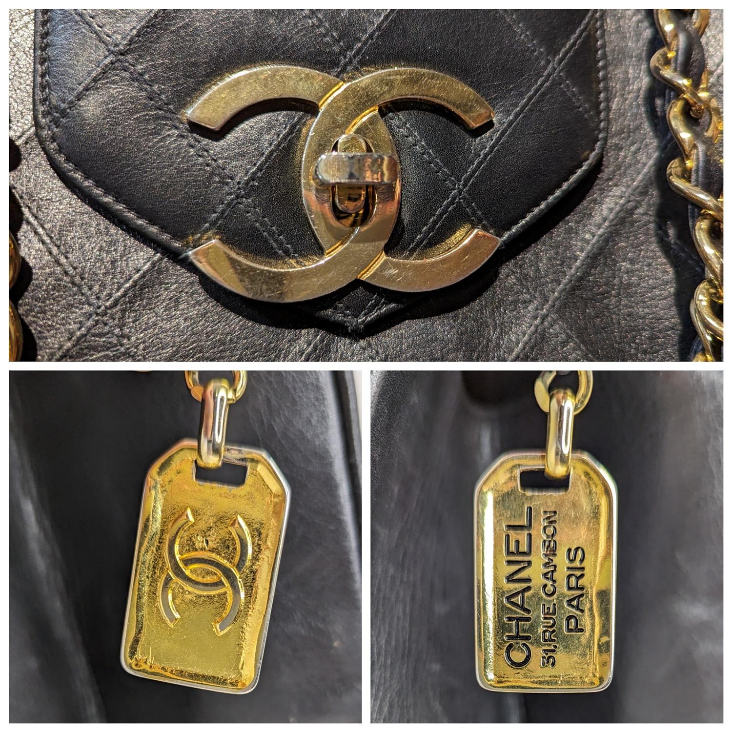 Chanel Vintage Calfskin Stitched XL Supermodel Tote 4