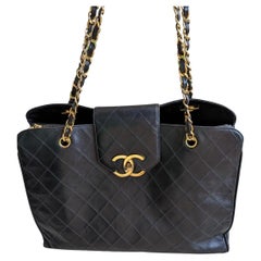 Chanel Vintage Calfskin Stitched XL Supermodel Tote