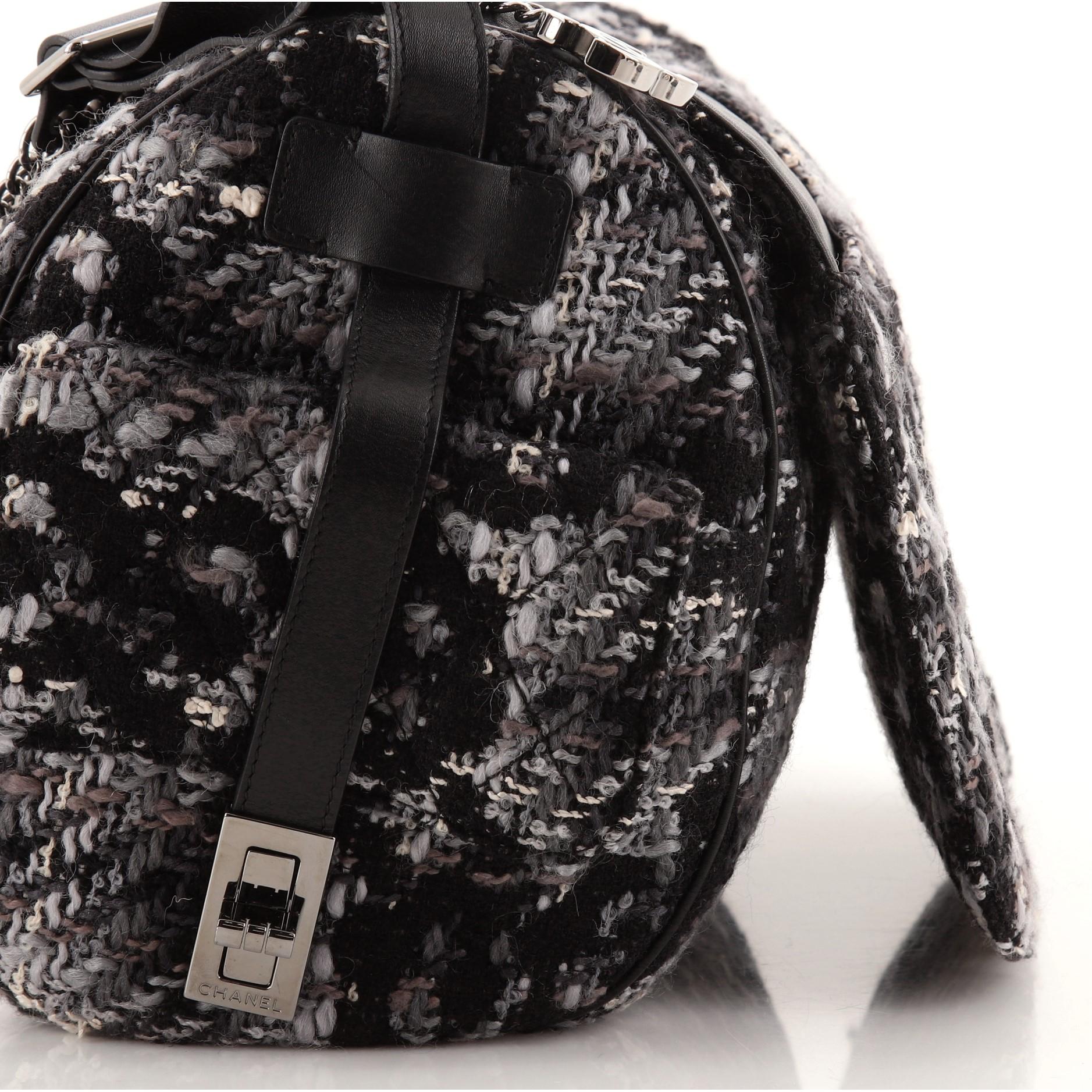 Chanel Vintage Camellia Flap Camera Bag Tweed Medium 1