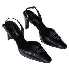 Chanel Chausssures à talons camellia vintage noires, taille 36
