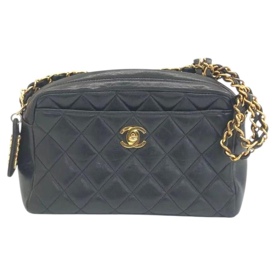 Chanel Vintage Camera Bag Lambskin Leather Gold Hardware, 1996-1997