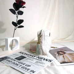 Chanel Vintage Camera Bag White Leather 1986-1988