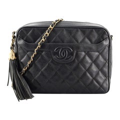 Chanel Vintage Camera Tassel Bag Caviar Small