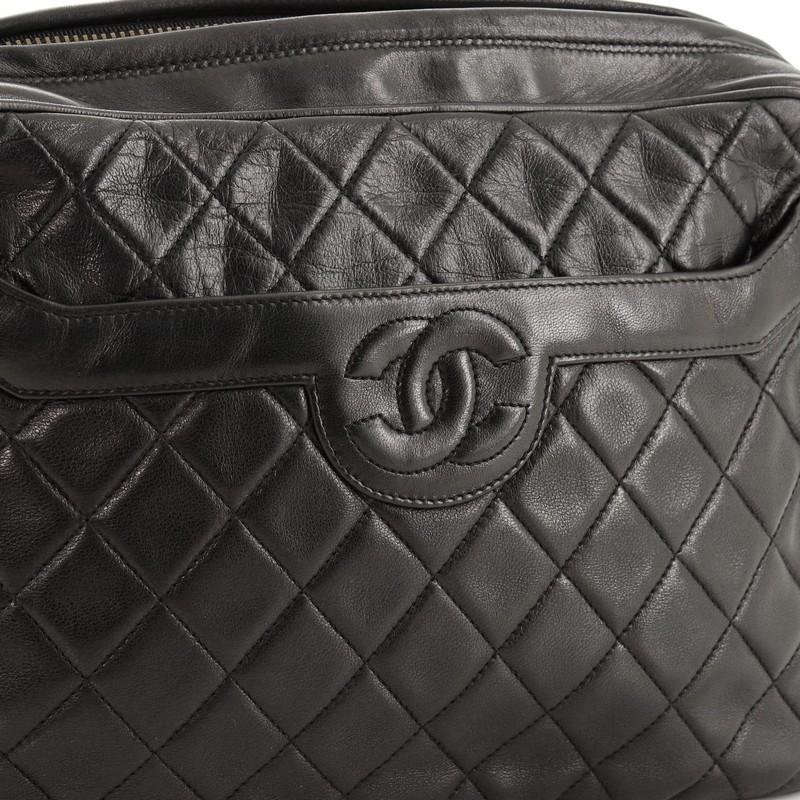 Chanel Vintage Camera Tassel Bag Quilted Leather Large 3