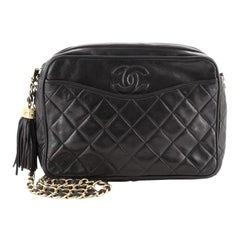 Chanel Vintage Camera Tassel Bag Quilted Leather Medium