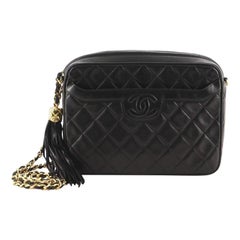 Chanel Vintage Camera Tassel Bag Quilted Leather Medium Chanel Vintage Camera Tassel Bag Quilted Leather Medium