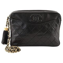 Chanel Vintage Camera Tassel Bag Quilted Leather Medium