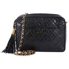 Chanel Vintage Camera Tassel Bag Quilted Leather Medium