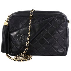 Chanel Vintage Camera Tassel Bag Quilted Leather Medium