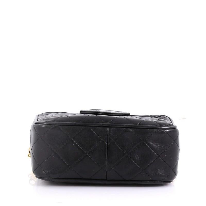Women's or Men's Chanel Vintage Camera Tassel Bag Quilted Leather Mini