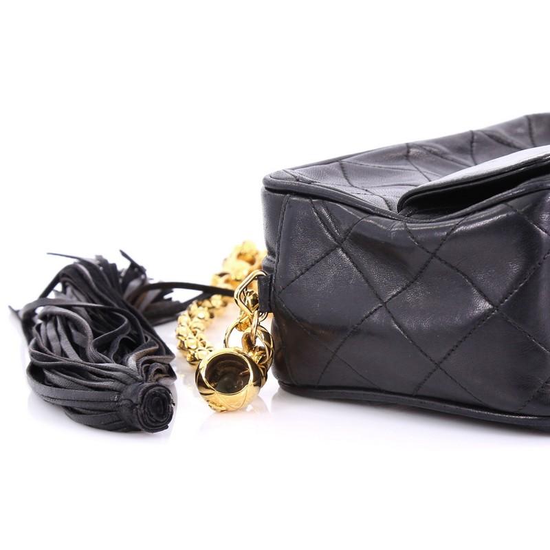 Chanel Vintage Camera Tassel Bag Quilted Leather Mini 1