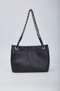 Chanel Vintage Caviar Black Leather Grand Shopping Tote Medium (2015)