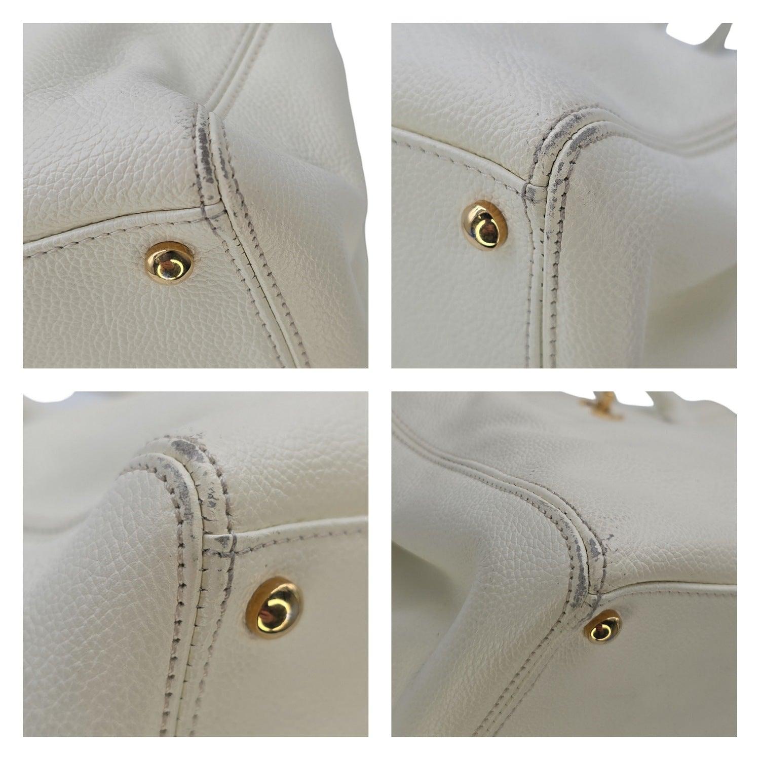 Chanel Vintage Caviar Cerf Executive Shopper Tote White 6