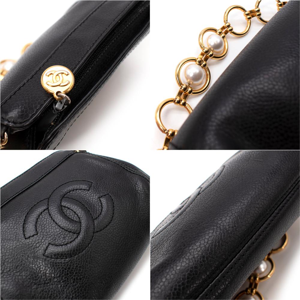 Chanel Vintage Caviar Leather Small Chain CC SHoulder Bag For Sale 1