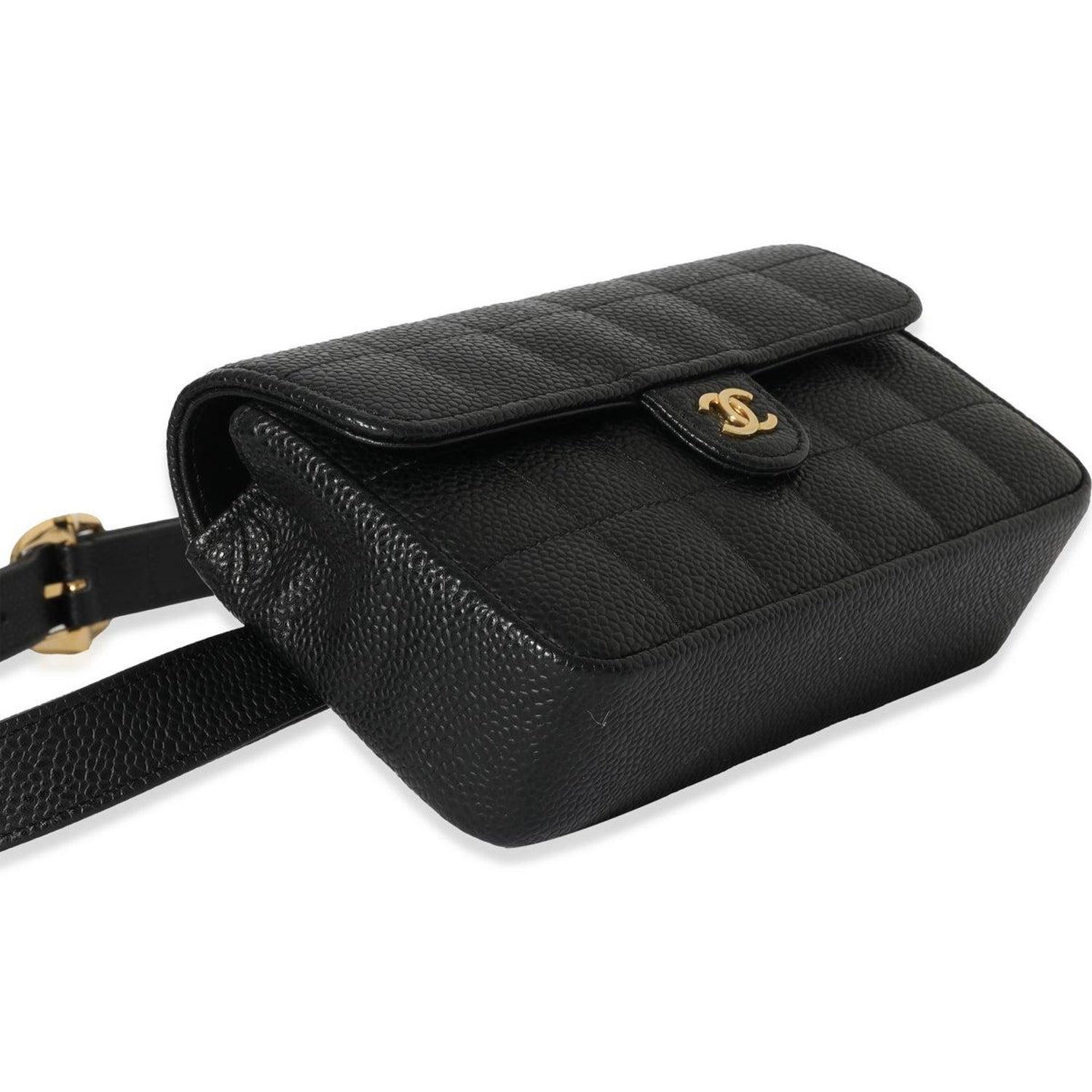 Chanel Vintage Caviar Mini Classic Flap Fanny Pack Waist Belt Bag  3