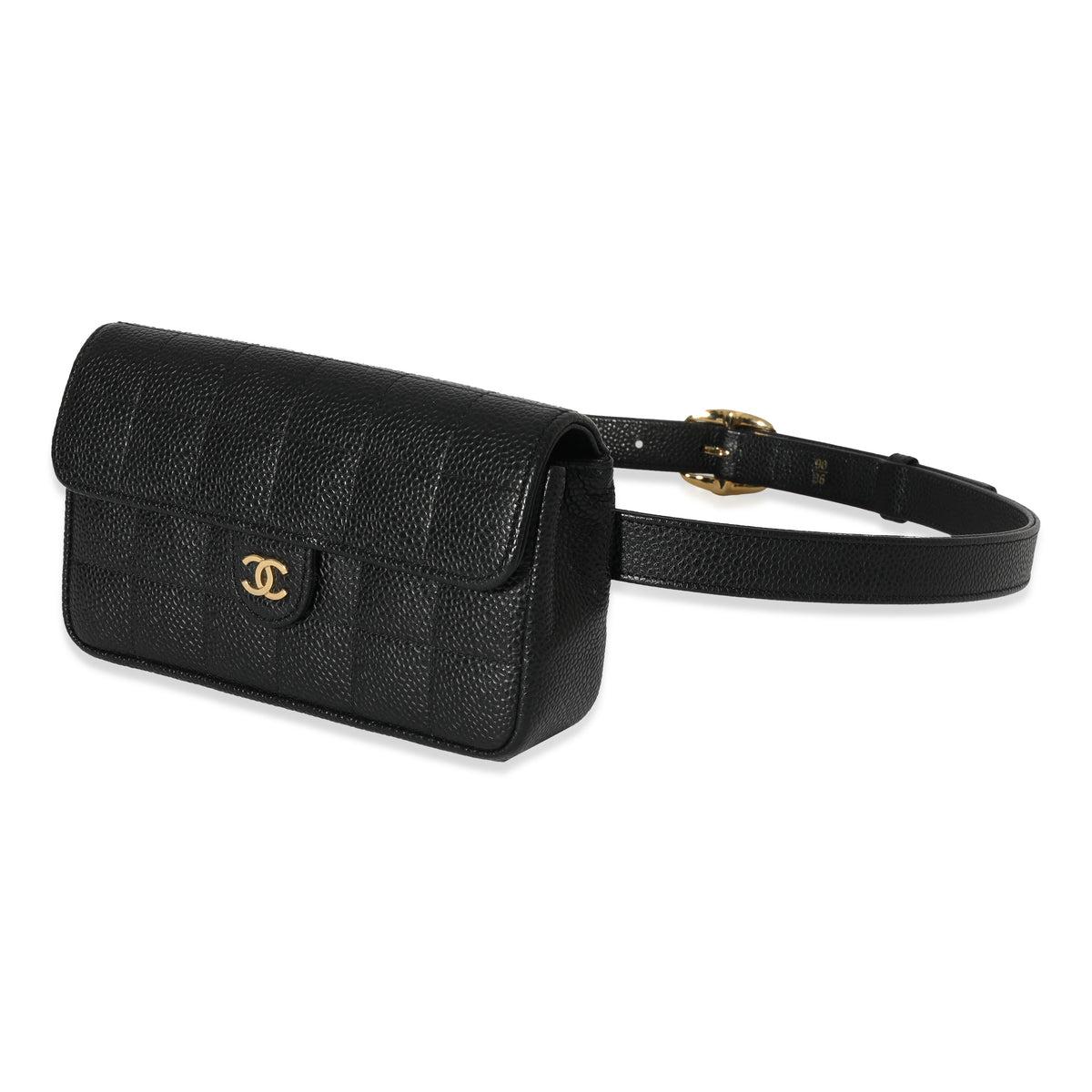 Chanel Vintage Caviar Mini Classic Flap Fanny Pack Waist Belt Bag  1
