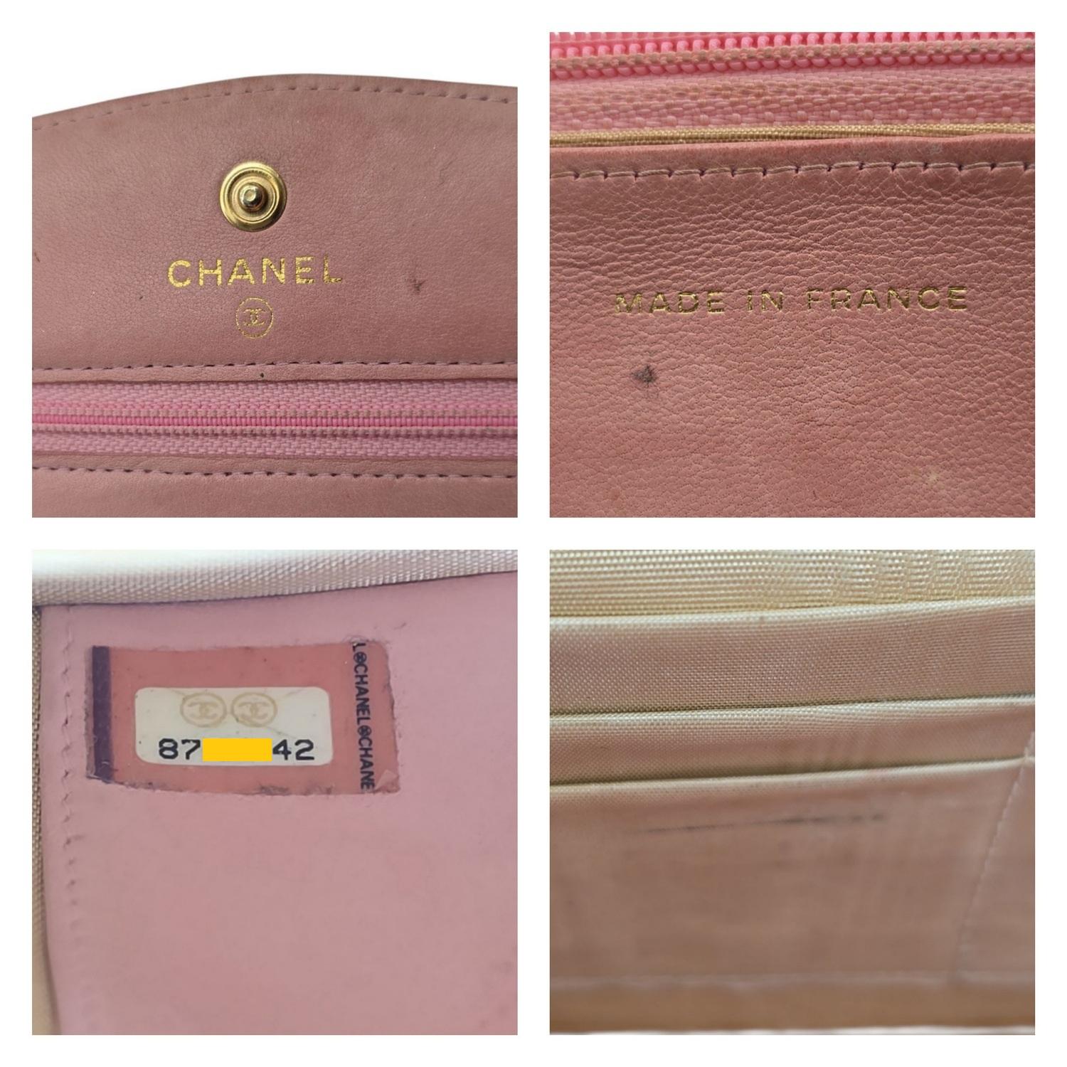 Chanel Vintage Caviar Timeless WOC Wallet On Chain Pink For Sale 5