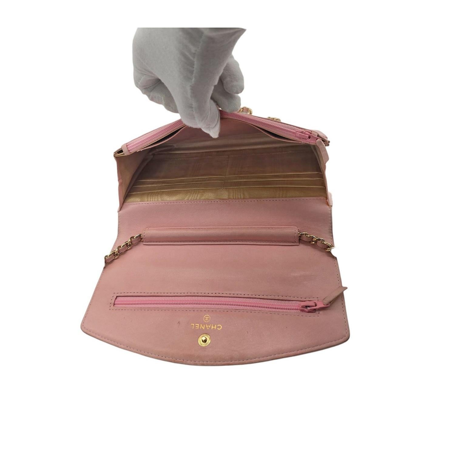 Chanel Vintage Caviar Timeless WOC Wallet On Chain Pink For Sale 2
