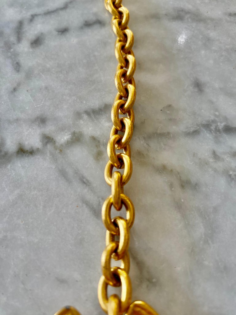 Chanel Vintage CC Belt Gilt Gold Chain, France, 1990s For Sale at 1stDibs