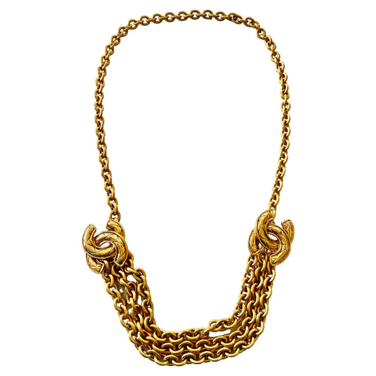 Chanel Vintage CC Belt Gilt Gold Chain, France, 1990s For Sale at 1stDibs