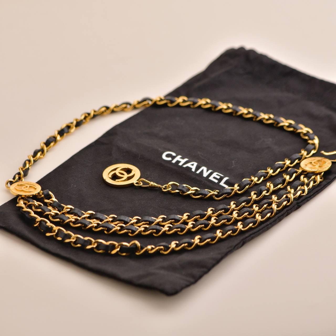 SKU. 	AT-2028
Brand	Chanel
Model	VCARP34900
Date	Chanel CC
____________________________________________________________________________
Metal	Gold-plated Brass, Calfskin
Length	Approx 90cm
Weight    Approx 198