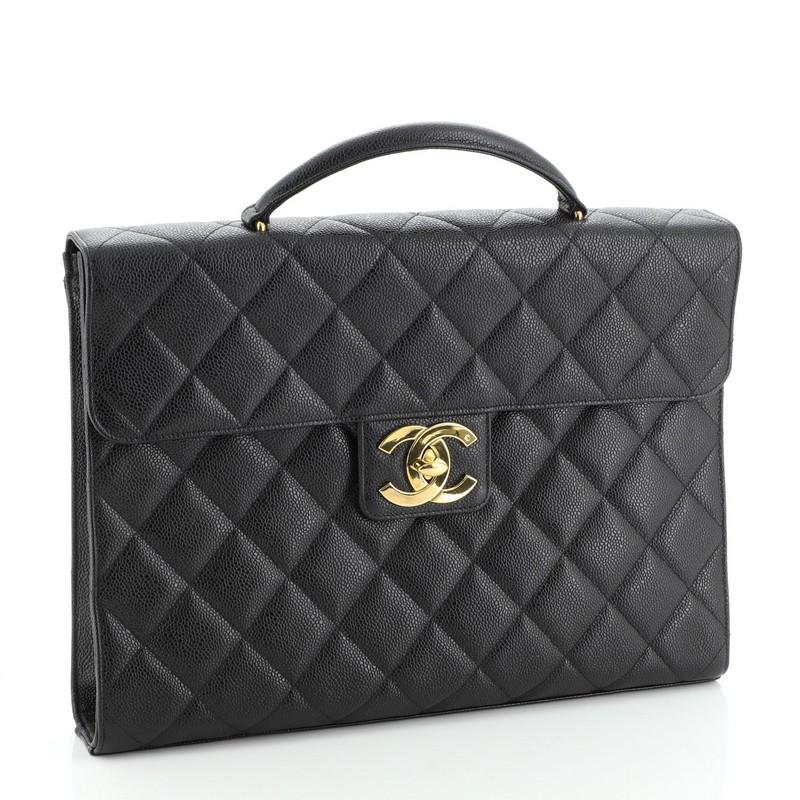 chanel quilted briefcase