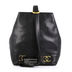 Chanel Vintage CC Bucket Shoulder Bag Caviar Small