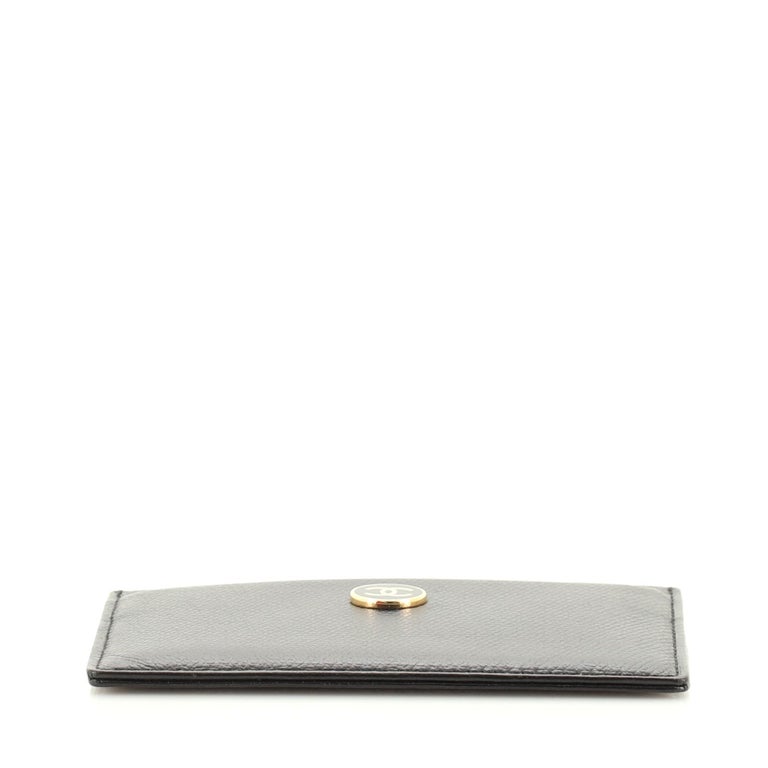 Chanel Vintage CC Button Classic Card Holder Leather at 1stDibs
