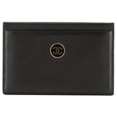 Chanel Vintage CC Button Klassischer Kartenhalter aus Leder