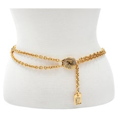 Chanel Vintage CC Button Gold Chain Belt