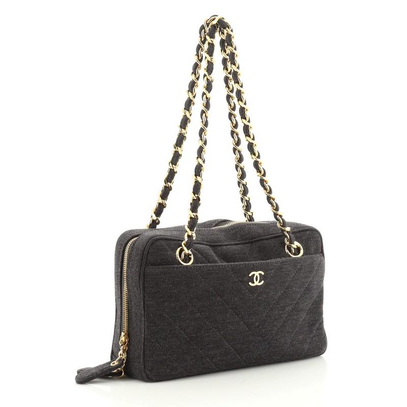 Chanel chevron camera bag on sale