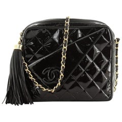 Chanel Vintage CC Camera Bag Quilted Patent Small 