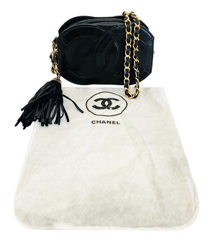 Chanel Vintage 'CC' Caviar Leather Mini Camera Bag For Sale 4