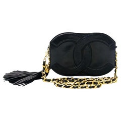 Minibolso Chanel Vintage "CC" de piel de caviar para cámara