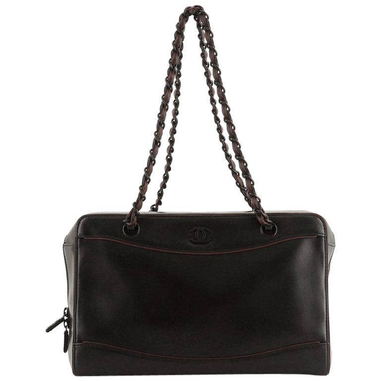 Chanel Vintage CC Chain Bowler Bag Calfskin Medium