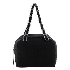 Chanel Vintage CC Chain Bowler Bag Jersey Small