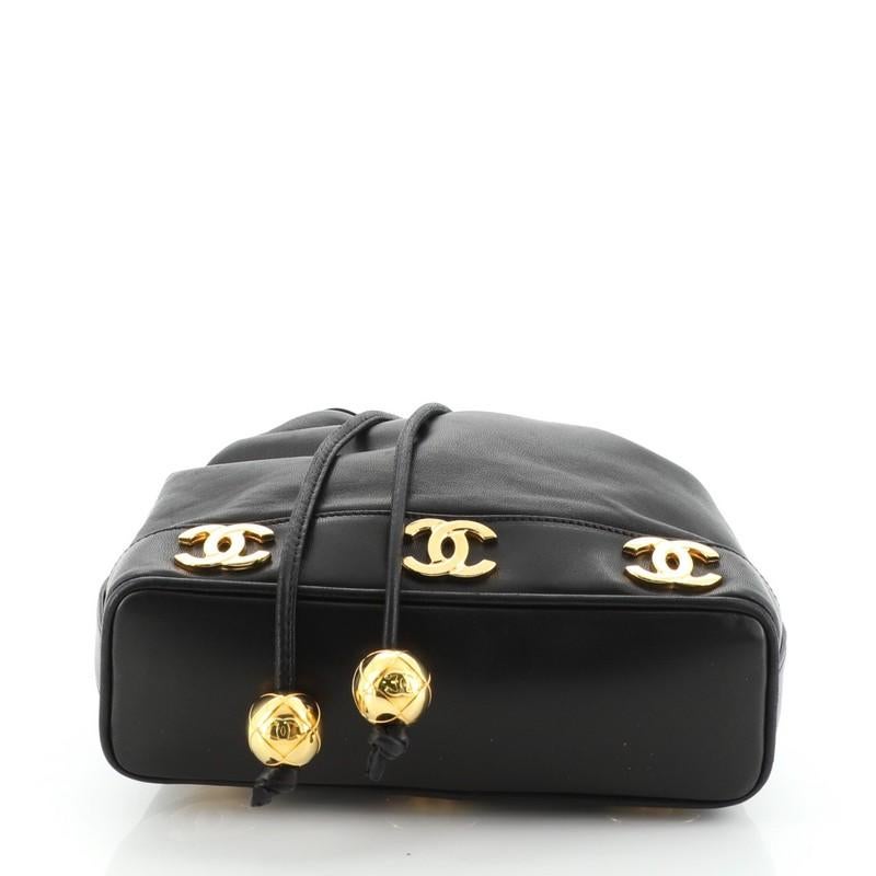 Women's or Men's Chanel  Vintage CC Chain Bucket Bag Lambskin Mini
