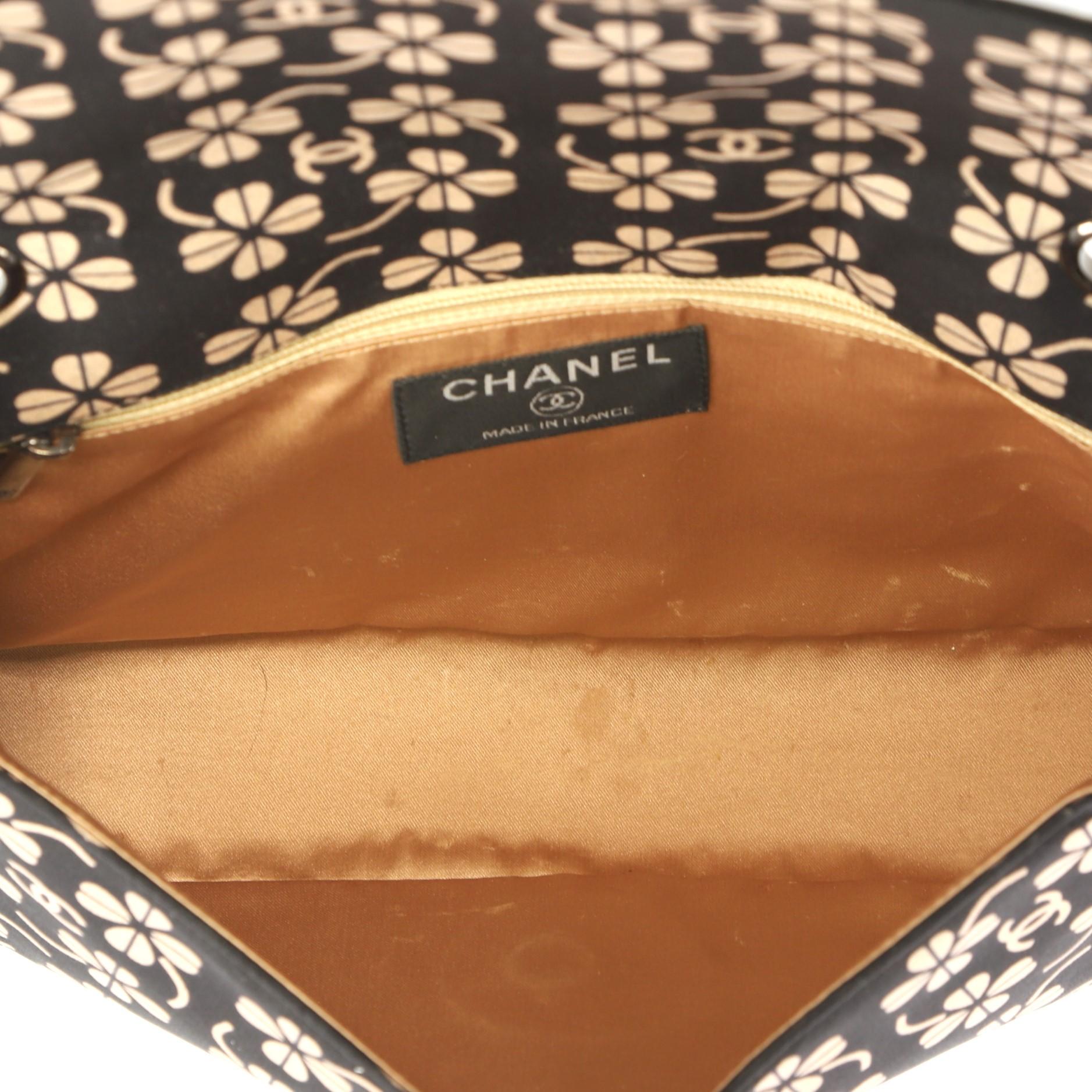 Women's Chanel Vintage CC Chain Flap Bag Printed Canvas Medium