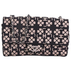 Chanel Vintage CC Chain Flap Bag Printed Canvas Medium