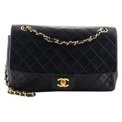 Chanel Vintage CC Chain Flap Bag Quilted Lambskin Large